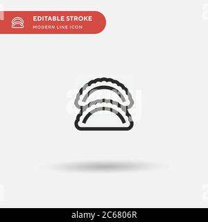 Pastry Simple vector icon. Illustration symbol design template for web mobile UI element. Perfect color modern pictogram on editable stroke. Pastry icons for your business project Stock Vector