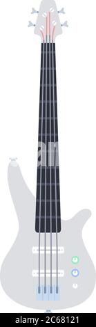 Bass guitar vector flat isolated Stock Vector