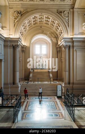 Rome, Italy - October, 2019: Inside interior of Monument of Victor Emmanuel II, famous big white building in Rome.. Stock Photo