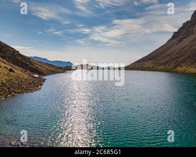 Hidden Lake in Chugach State Park Alaska Stock Photo