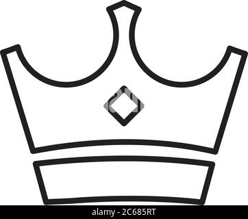 royal crown of mural line style icon vector illustration design Stock ...