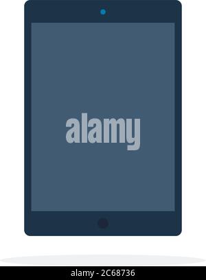 Electronic black tablet vector flat isolated Stock Vector