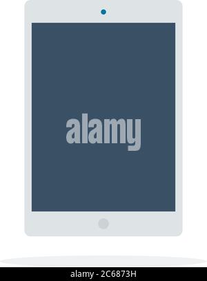 Portable Electronic white tablet Stock Vector