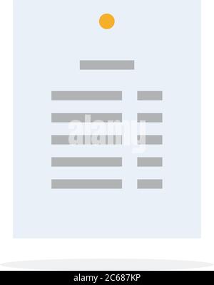 Price list in cafe vector flat isolated Stock Vector