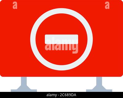 Stop sign vector icon flat isolated Stock Vector
