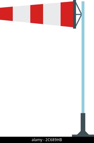 Wind cone vector flat material design isolated object on white background. Stock Vector