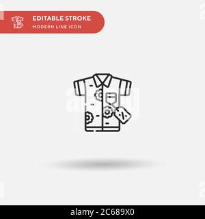 Shirt Simple vector icon. Illustration symbol design template for web mobile UI element. Perfect color modern pictogram on editable stroke. Shirt icons for your business project Stock Vector