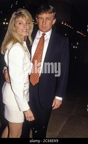 Donald Trump and ex wife Marla Maples visit her 1991 high school for