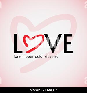 love logo vector illustration. suitable to show care, love, and affection Stock Vector