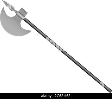 Halberd on a white background. Vector illustration. Stock Vector