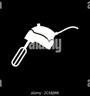 Unique Mixer Glyph Vector Icon Stock Vector