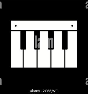 Unique Piano Vector Glyph Icon Stock Vector