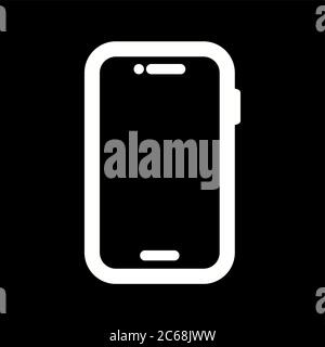 Unique Smartphone Glyph Vector Icon Stock Vector