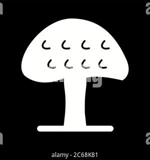 Unique Mushroom Vector Glyph Icon Stock Vector