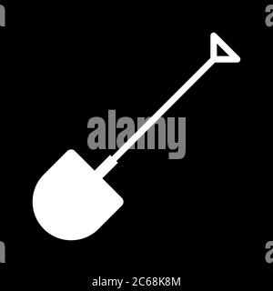 Unique Shovel Vector Glyph Icon Stock Vector
