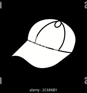 Unique Summer Cap Vector Glyph Icon Stock Vector