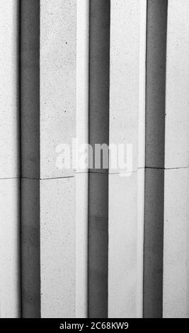 Irregular brick arrangement. On the wall. In black and white. Stock Photo