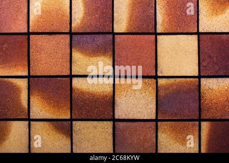 Square layout of bricks side by side - on a wall. The front of the brick wall photo Stock Photo