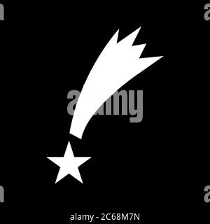 Unique Star Falling Vector Glyph Icon Stock Vector