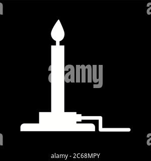 Unique Bunsen Burner Vector Glyph Icon Stock Vector