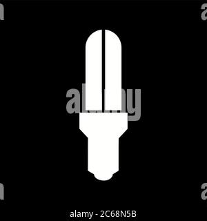 Unique Energy Saver Bulb Vector Glyph Icon Stock Vector