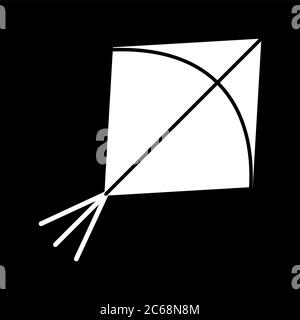 Unique Kite Vector Glyph Icon Stock Vector
