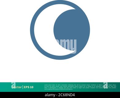 Moon Icon Vector Logo Template Illustration Design. Editable Vector EPS 10. Stock Vector