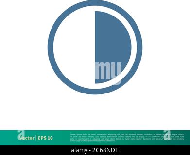 Moon Icon Vector Logo Template Illustration Design. Editable Vector EPS 10. Stock Vector