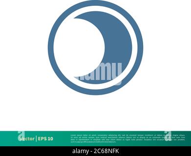 Moon Icon Vector Logo Template Illustration Design. Editable Vector EPS 10. Stock Vector