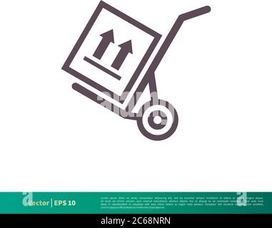 Cargo Cart Icon Vector Logo Template Illustration Design. Editable Vector EPS 10. Stock Vector