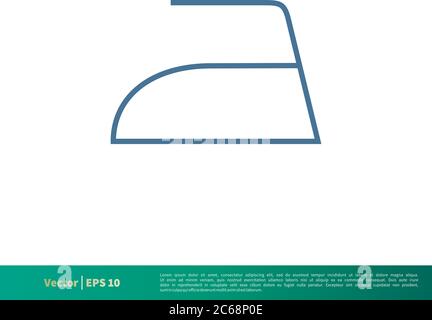 Ironing, Laundry Icon Vector Logo Template Illustration Design. Editable Vector EPS 10. Stock Vector