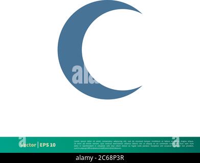 Moon Icon Vector Logo Template Illustration Design. Editable Vector EPS 10. Stock Vector