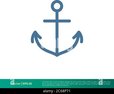 Anchor - Nautical Icon Vector Logo Template Illustration Design. Editable Vector EPS 10. Stock Vector