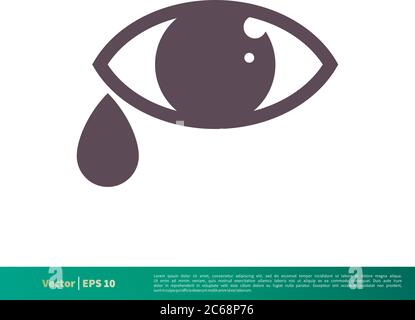 Tear Eye Icon Vector Logo Template Illustration Design. Editable Vector EPS 10. Stock Vector