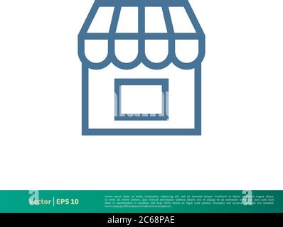 Shop, Store Icon Vector Logo Template Illustration Design. Editable Vector EPS 10. Stock Vector