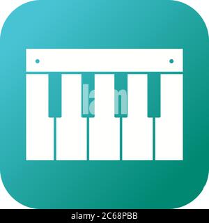 Unique Piano Vector Glyph Icon Stock Vector