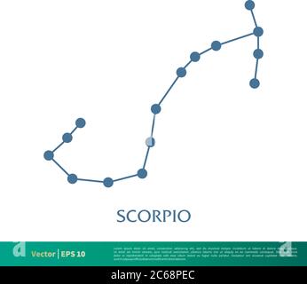 Scorpio - Constellation Star Icon Vector Logo Template Illustration Design. Editable Vector EPS 10. Stock Vector