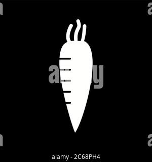 Unique Radish Vector Glyph Icon Stock Vector