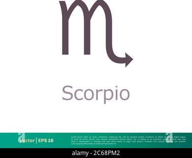 Scorpio - Zodiac Sign Icon Vector Logo Template Illustration Design. Editable Vector EPS 10. Stock Vector