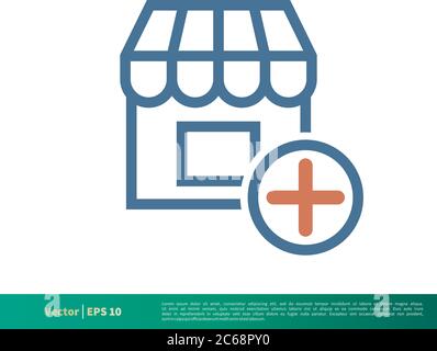 Shop, Store Icon Vector Logo Template Illustration Design. Editable Vector EPS 10. Stock Vector