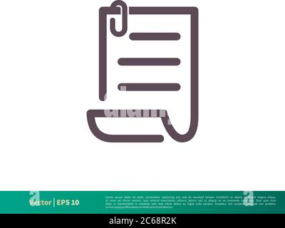 Paper Document Icon Vector Logo Template Illustration Design. Editable Vector EPS 10. Stock Vector