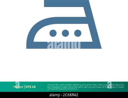 Ironing, Laundry Icon Vector Logo Template Illustration Design. Editable Vector EPS 10. Stock Vector