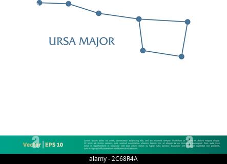 Ursa Major - Constellation Star Icon Vector Logo Template Illustration Design. Editable Vector EPS 10. Stock Vector