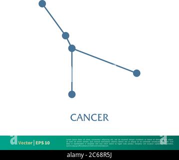 Cancer - Constellation Star Icon Vector Logo Template Illustration Design. Editable Vector EPS 10. Stock Vector