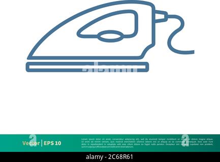 Ironing, Laundry Icon Vector Logo Template Illustration Design. Editable Vector EPS 10. Stock Vector