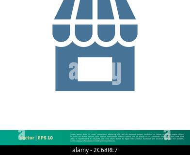 Shop, Store Icon Vector Logo Template Illustration Design. Editable Vector EPS 10. Stock Vector