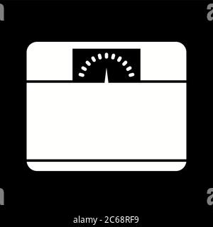 Unique Weighing Machine Vector Glyph Icon Stock Vector