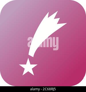 Unique Star Falling Vector Glyph Icon Stock Vector
