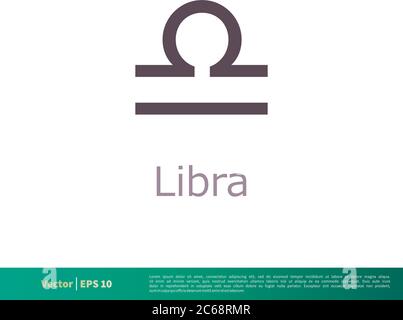 Libra - Zodiac Sign Icon Vector Logo Template Illustration Design. Editable Vector EPS 10. Stock Vector