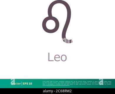 Leo - Zodiac Sign Icon Vector Logo Template Illustration Design. Editable Vector EPS 10. Stock Vector